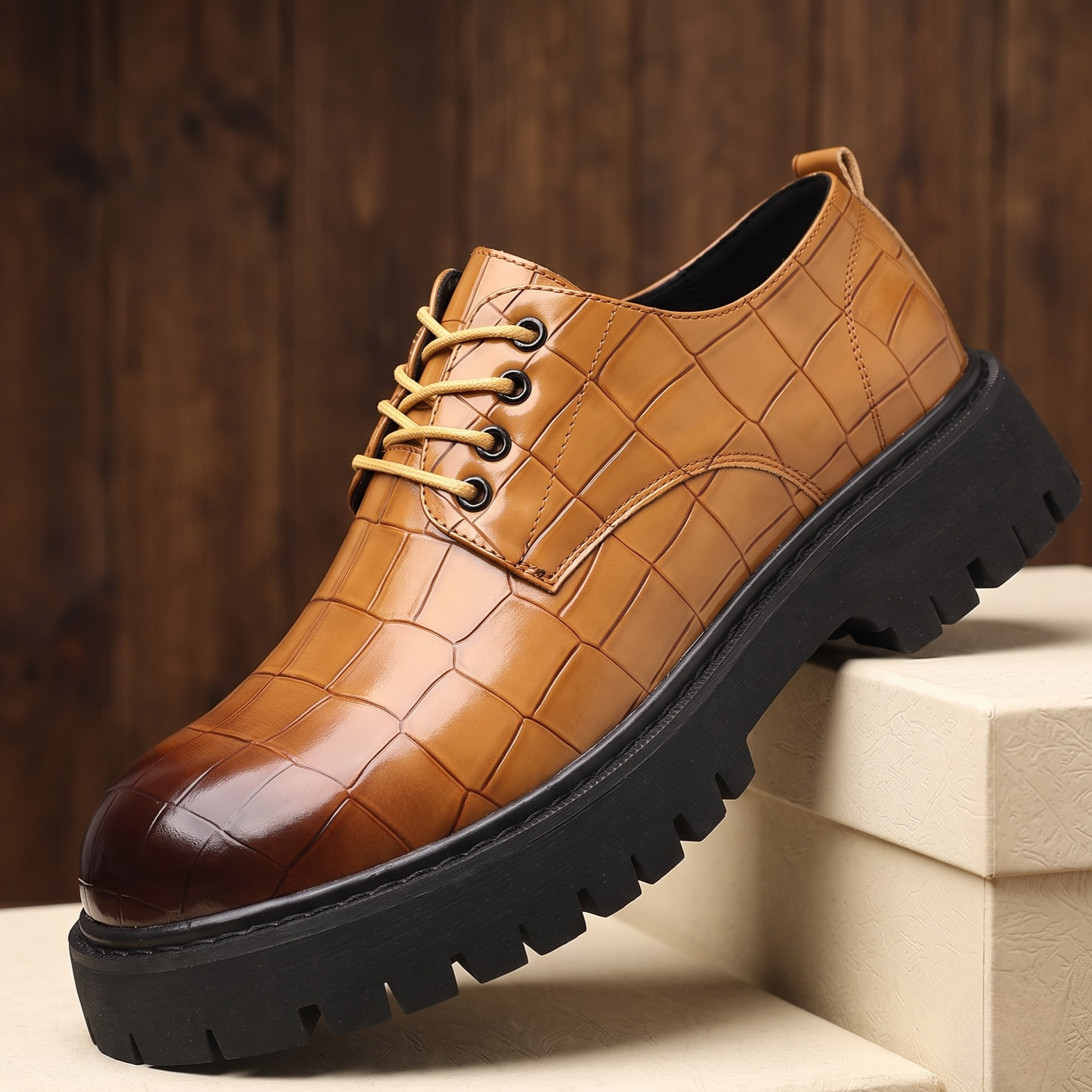Preston Leather Lug Derbies