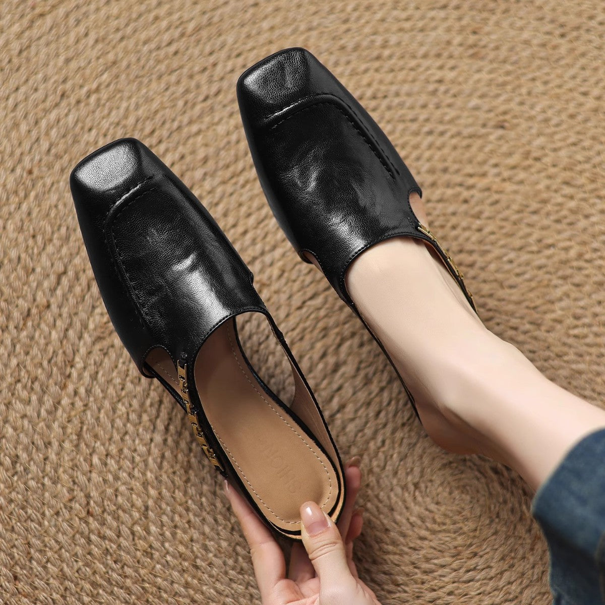 Amelia Leather Flats