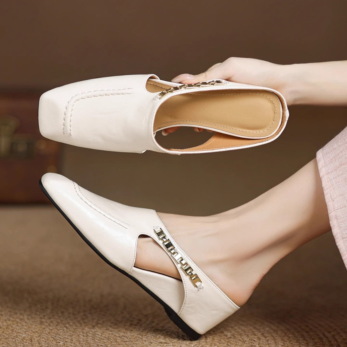 Amelia Leather Flats