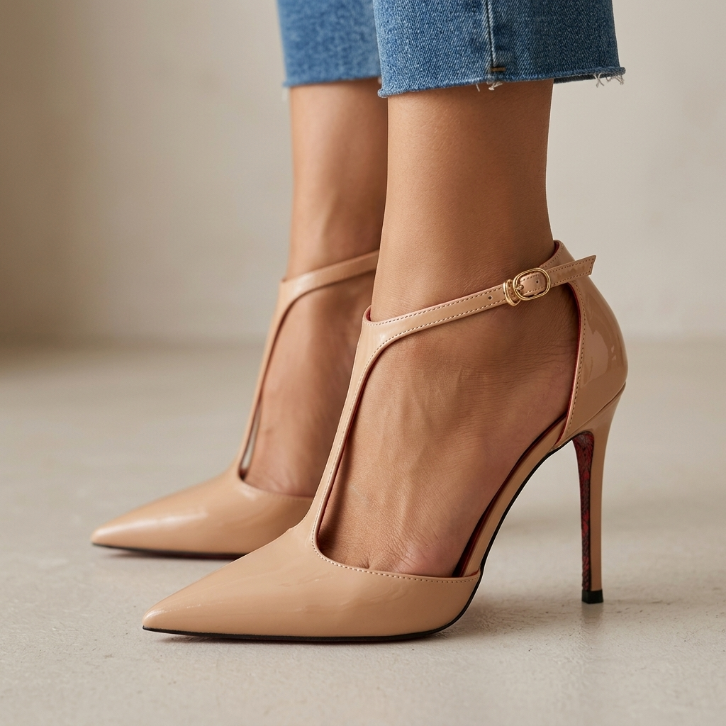 Arabella Leather Stiletto Heels