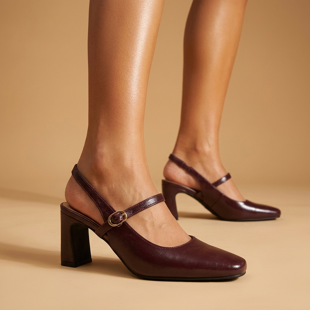 Adeline Genuine Leather Slingbacks