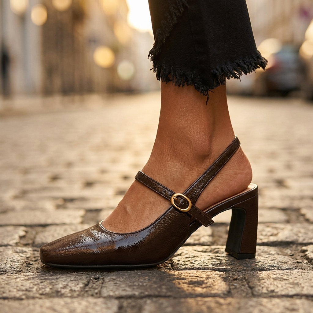 Adeline Genuine Leather Slingbacks