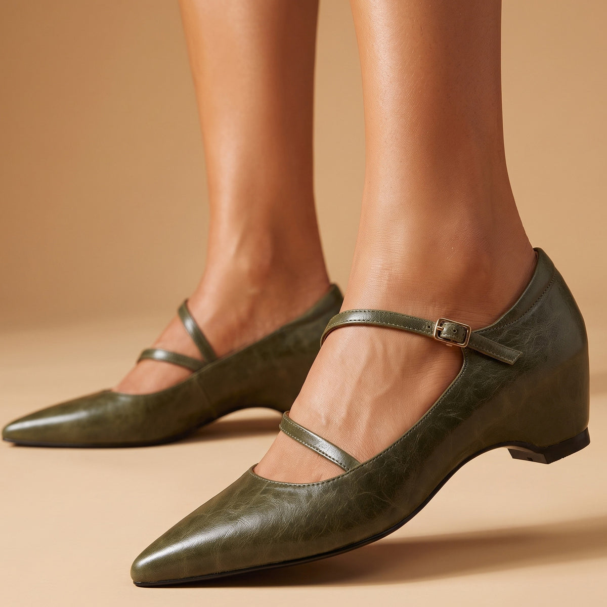 Clara Vintage Leather Heels