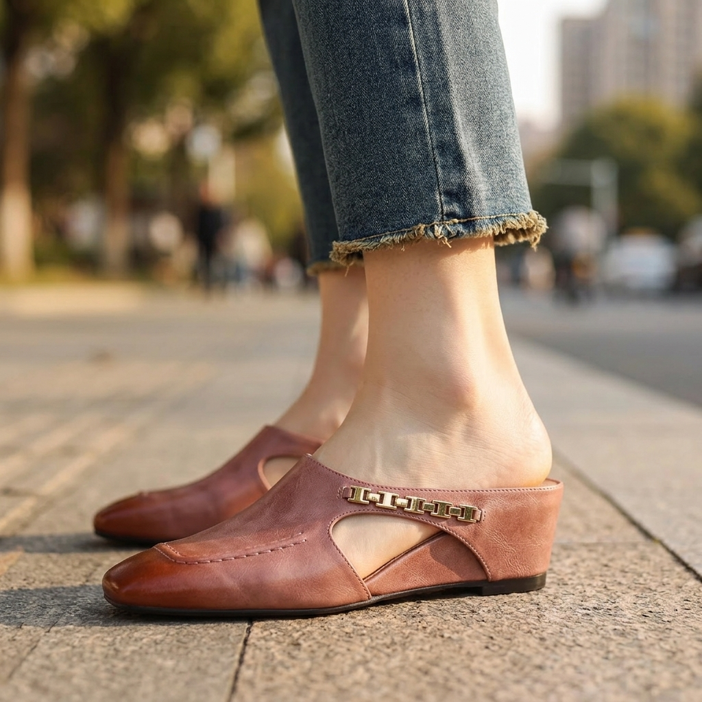 Amelia Leather Flats