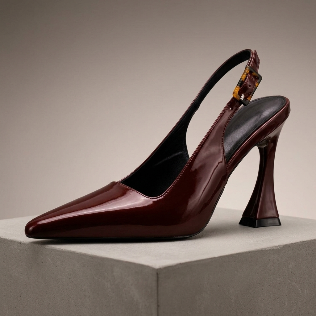 Vivienne Leather Slingback Heels