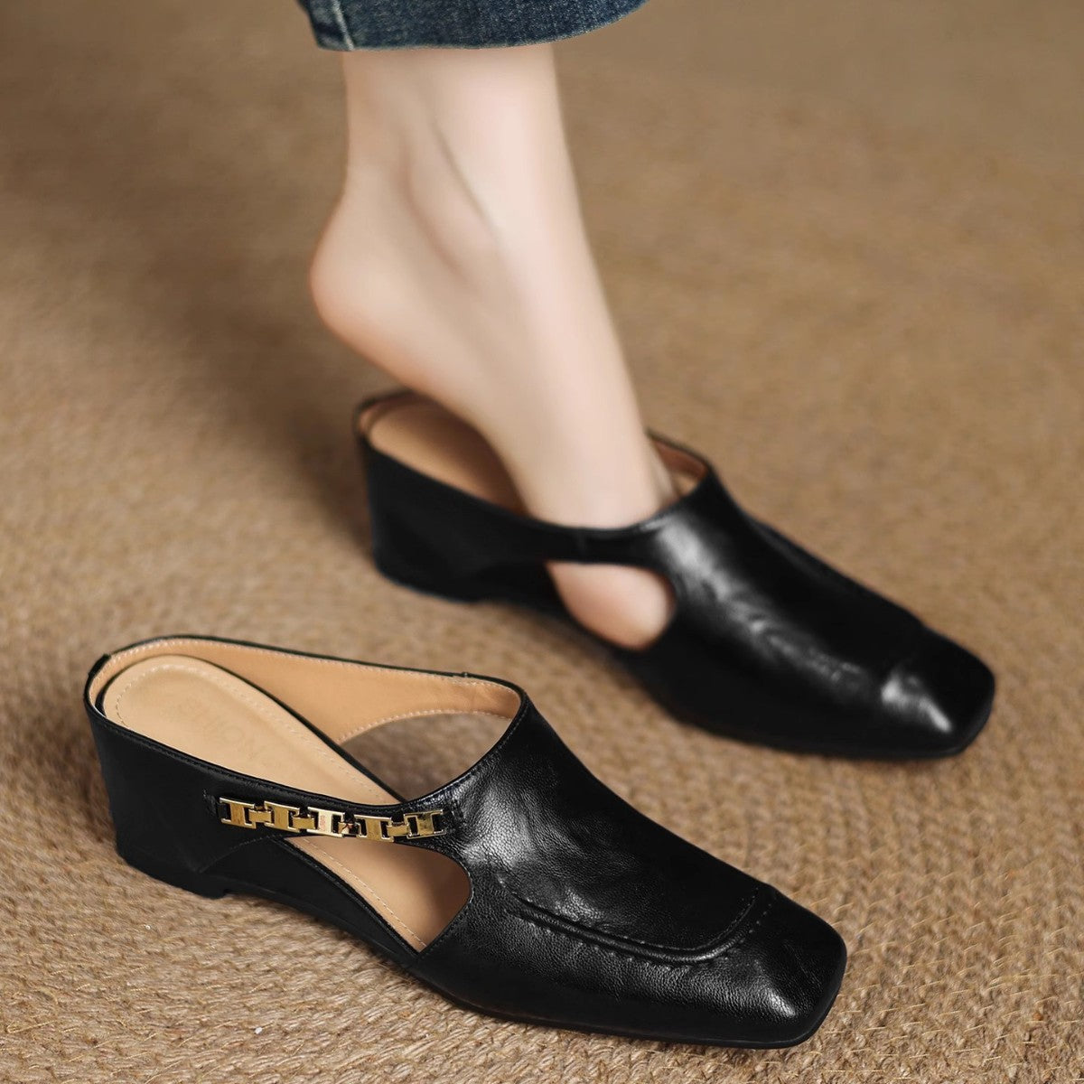Amelia Leather Flats