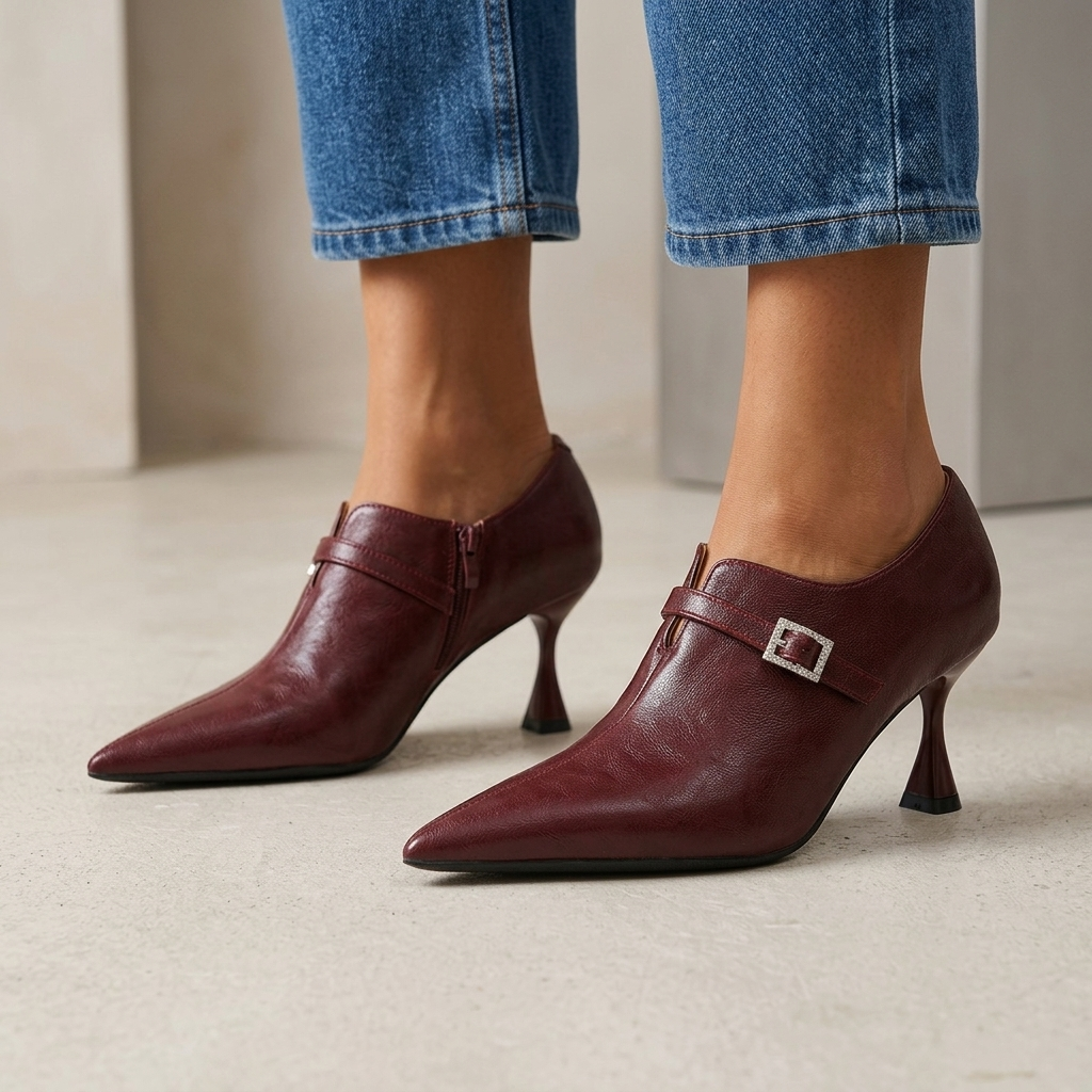 Macey Buckle Sculpted Heels