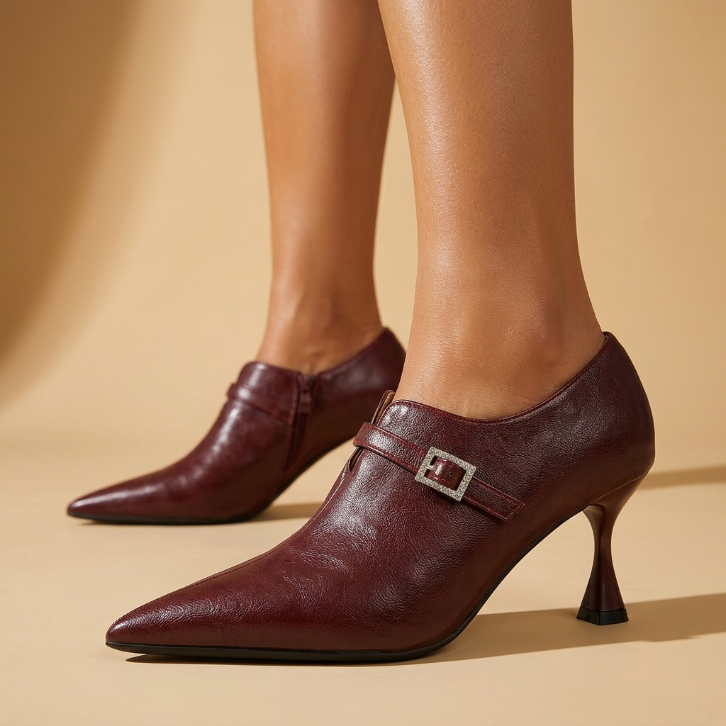 Macey Buckle Sculpted Heels