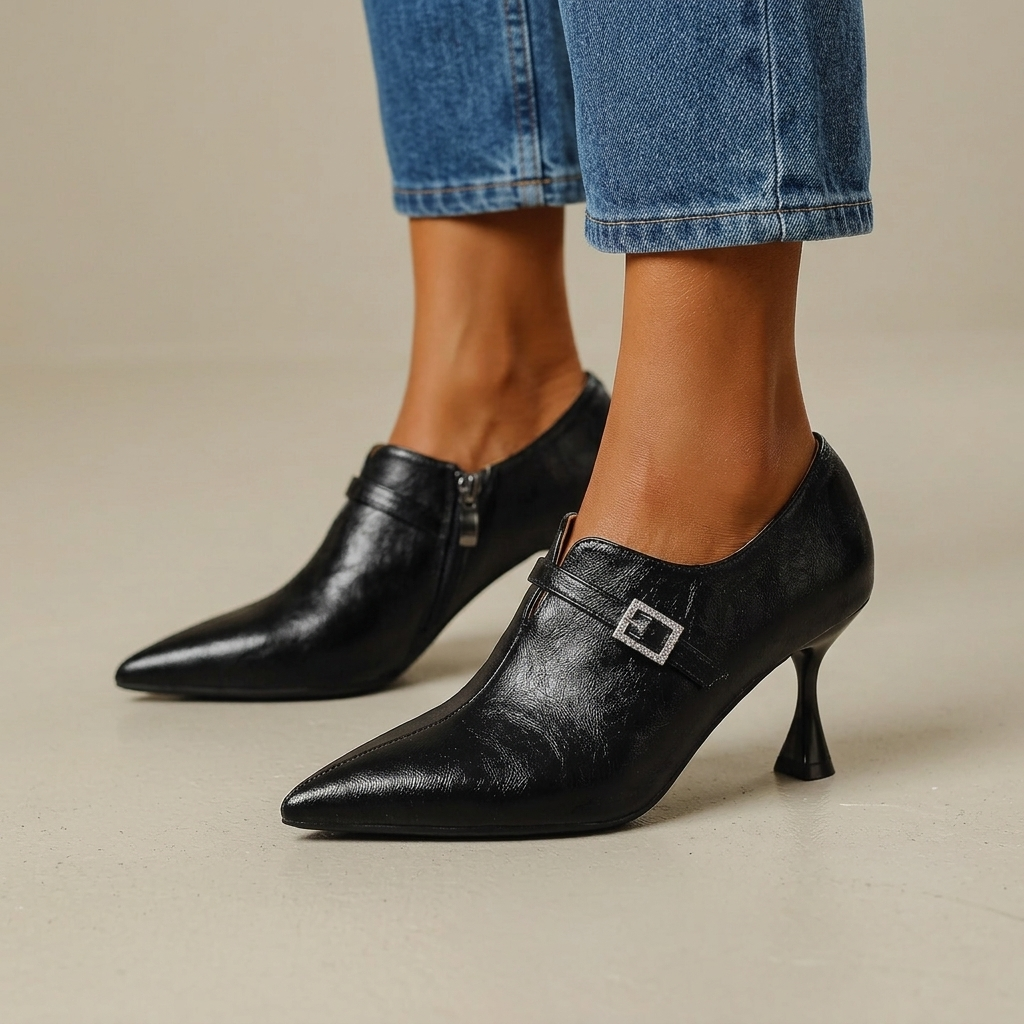 Macey Buckle Sculpted Heels