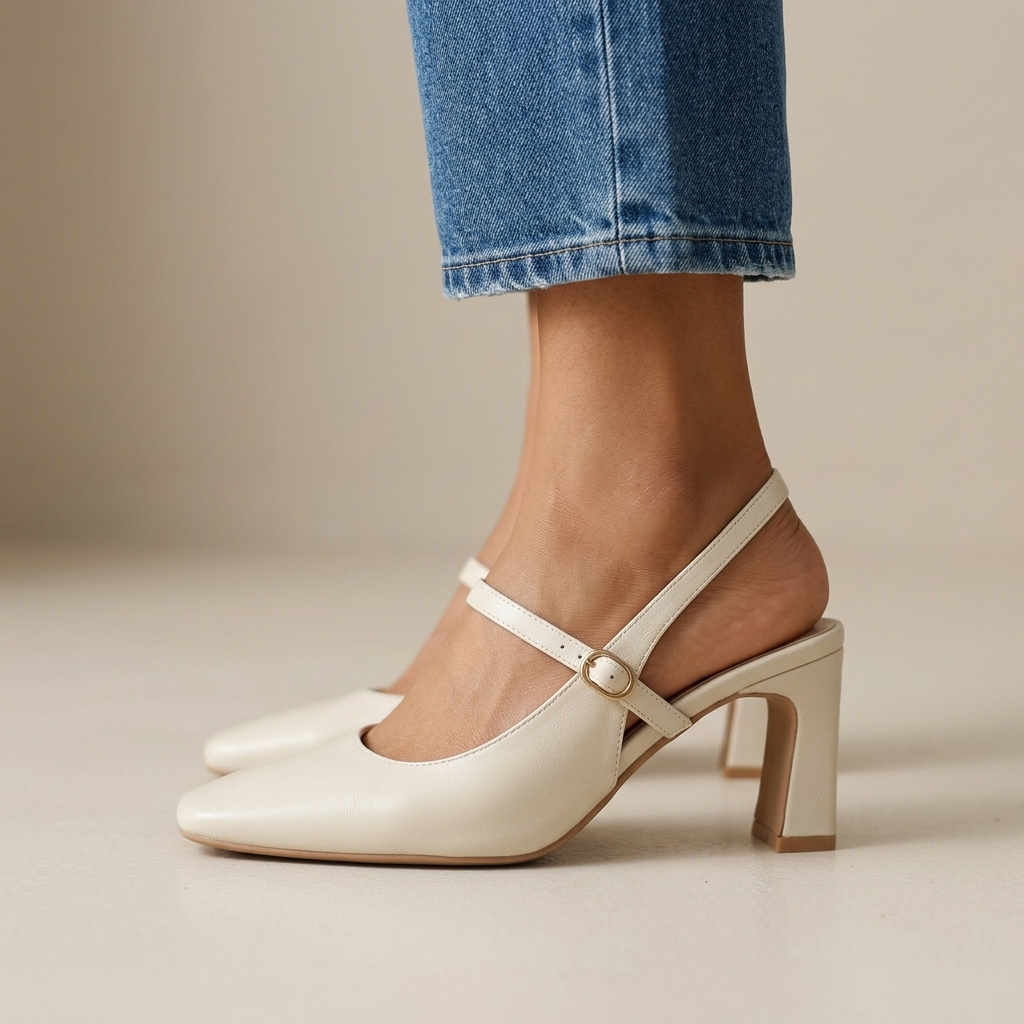 Adeline Genuine Leather Slingbacks
