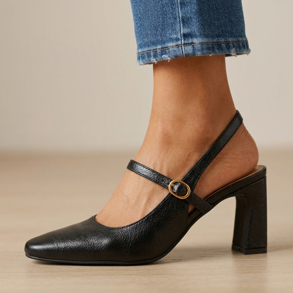 Adeline Genuine Leather Slingbacks