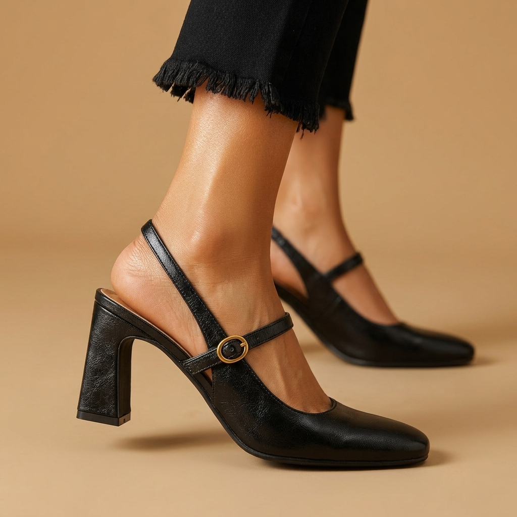 Adeline Genuine Leather Slingbacks