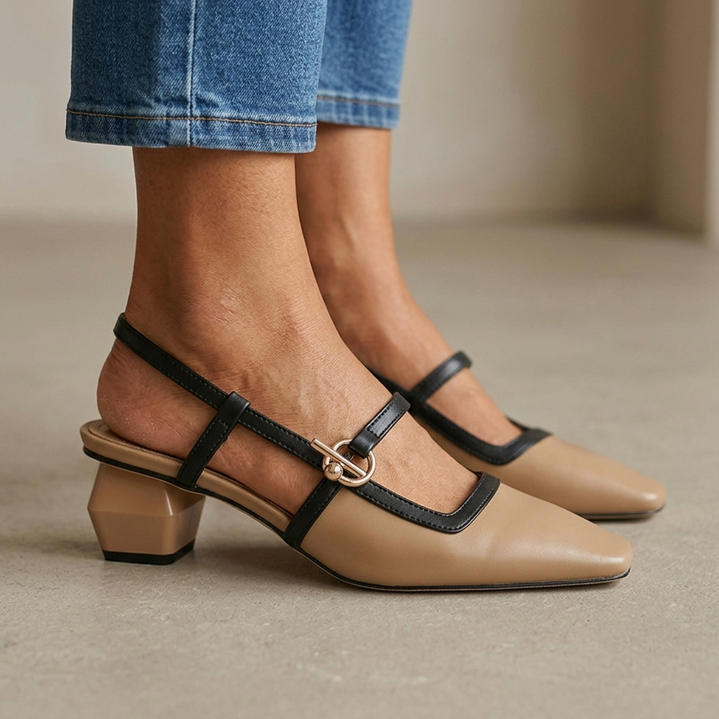 Elise Slingback Sculpted Heels