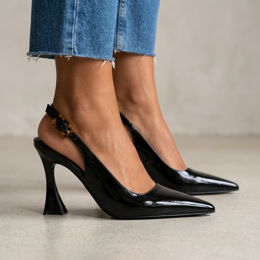 Vivienne Leather Slingback Heels