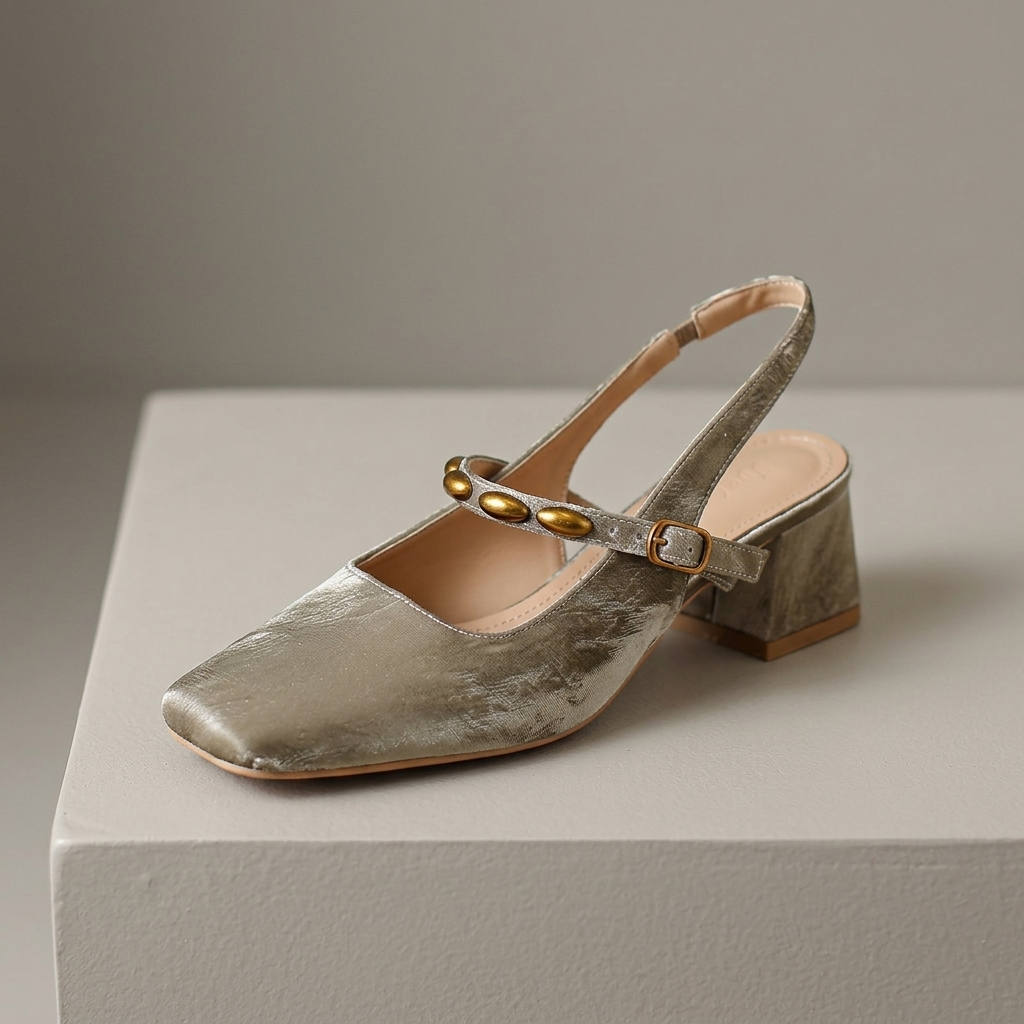 Aurelia Slingback Block Heels